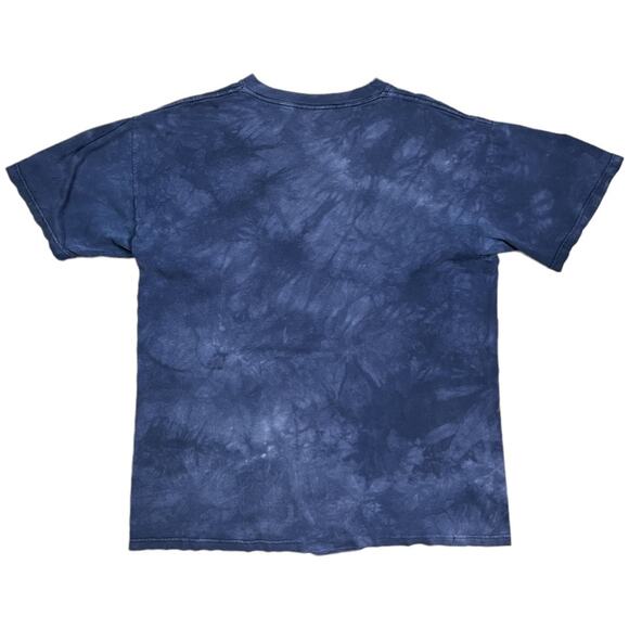 Vintage The Mountain Wolf USA Flag Tie Dye Blue T-Shirt Medium - Picture 3 of 9